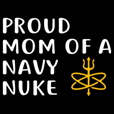 Proud Mom of a Navy Nuke with Atomic Trident - Ladies' Flowy Scoop Muscle Tank - Dark Design