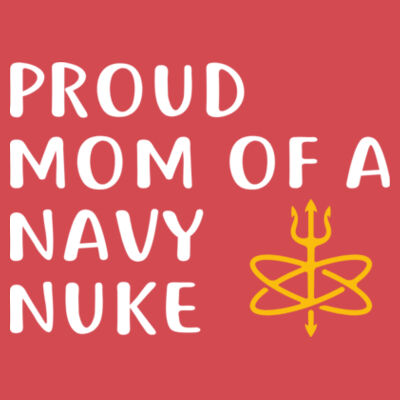 Proud Mom of a Navy Nuke with Atomic Trident - Unisex Tri-Blend Three-Quarter Sleeve Baseball Raglan Tee Design