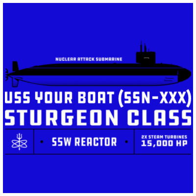 Custom Sturgeon Class - 3' x 5' Polyester Mesh Flag Horizontal Design
